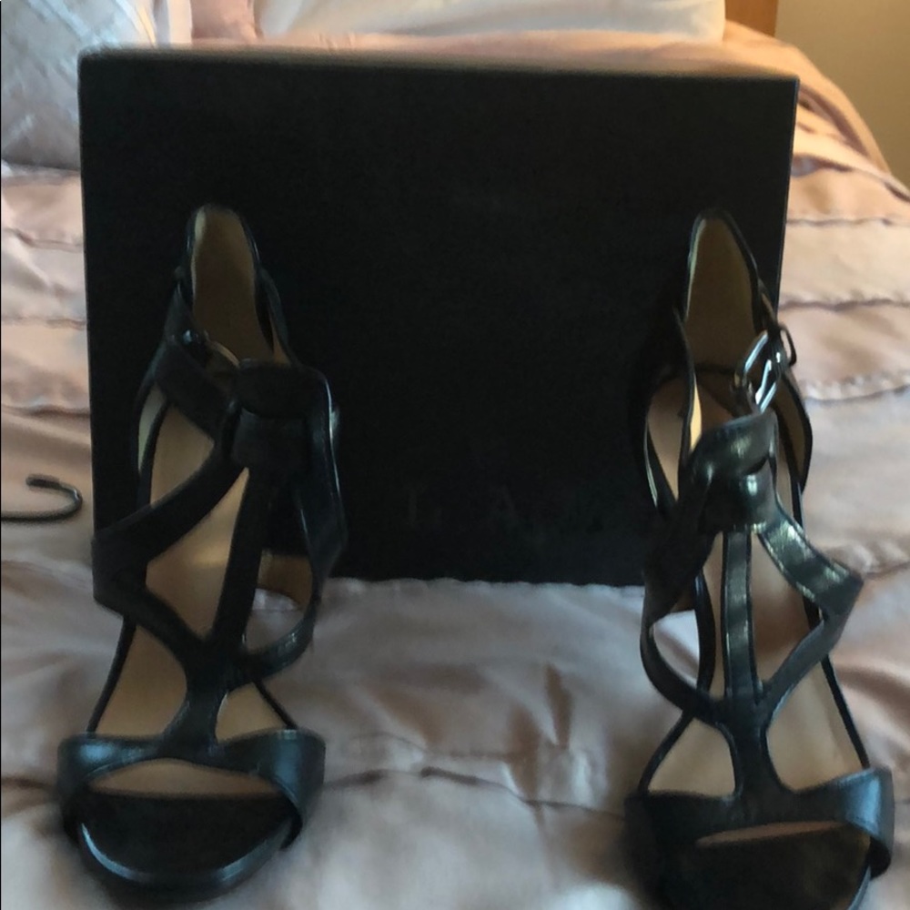 Lamb high heeled sandals